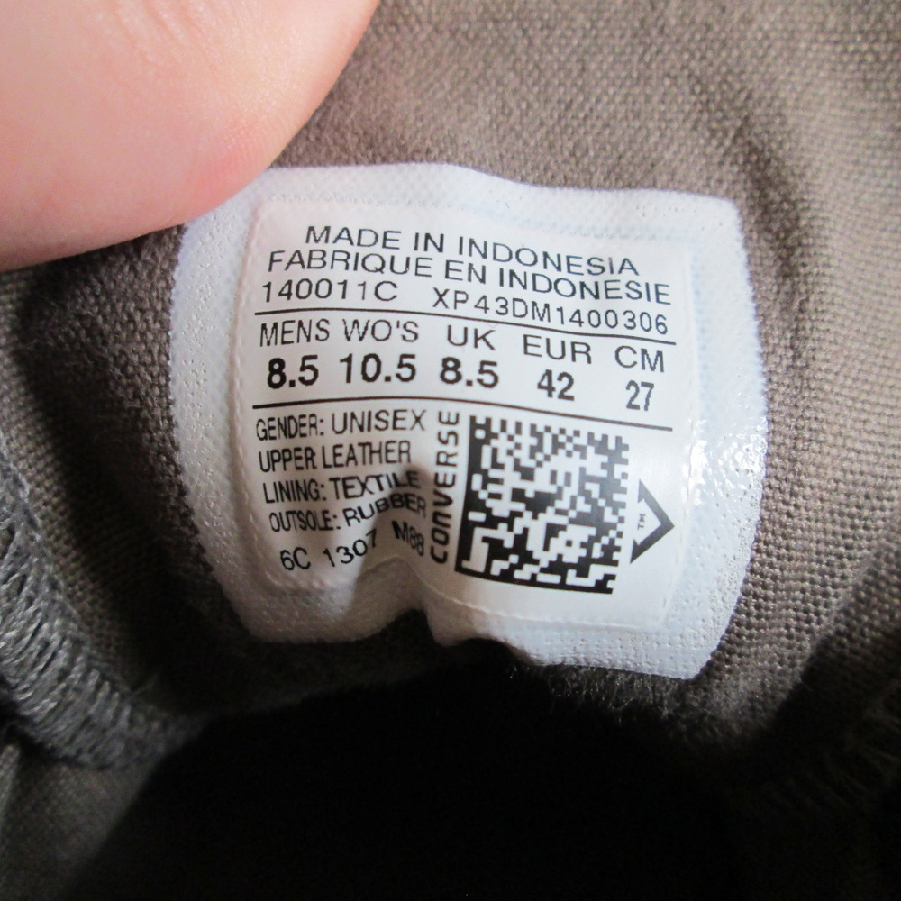 Unique Converse Gray Leather Stud Embellished Hig… - image 8